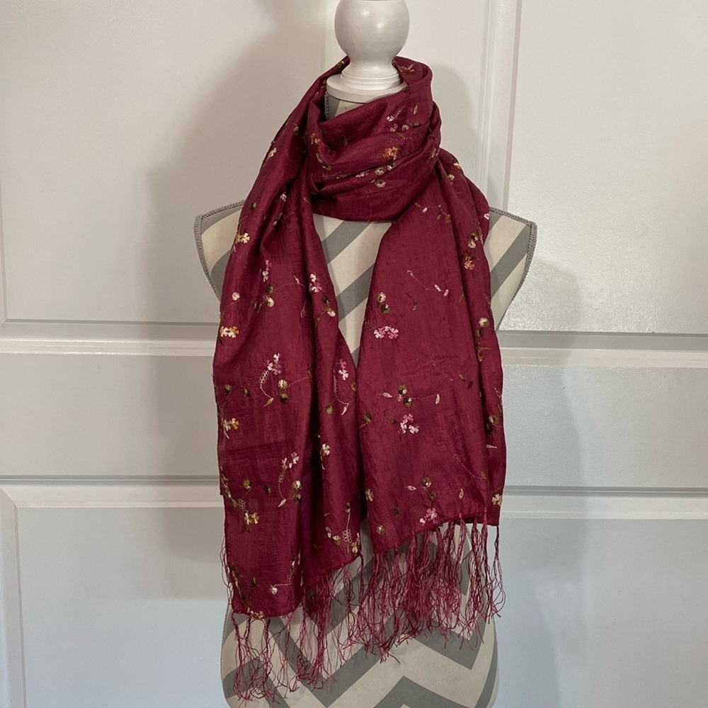 Vintage Lightweight Floral Scarf